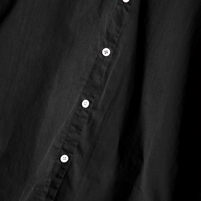 Breathable Cotton Linen Notched Collar Meditation Shirt