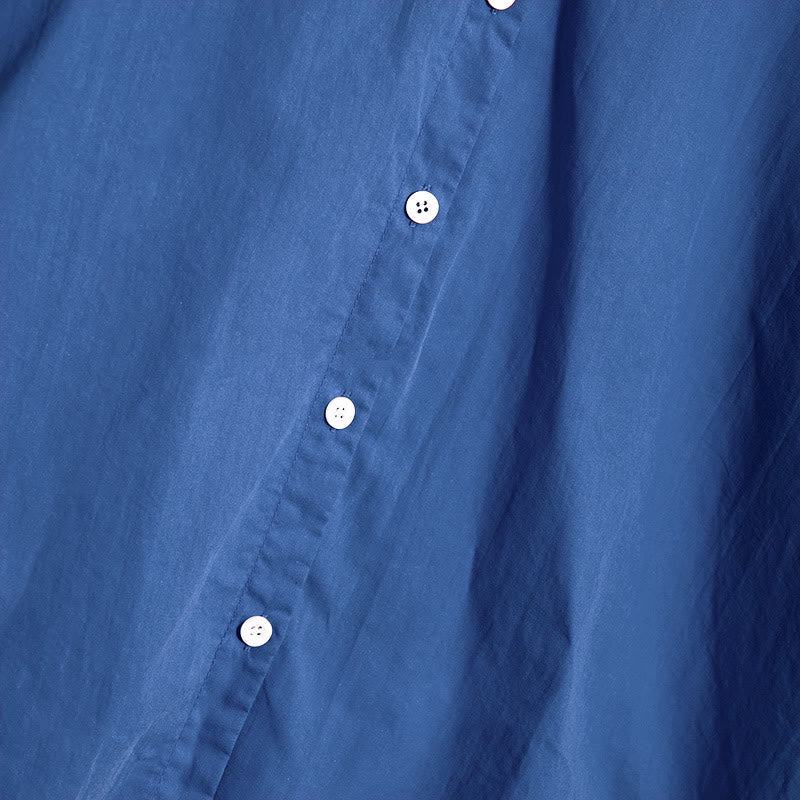 Breathable Cotton Linen Notched Collar Meditation Shirt