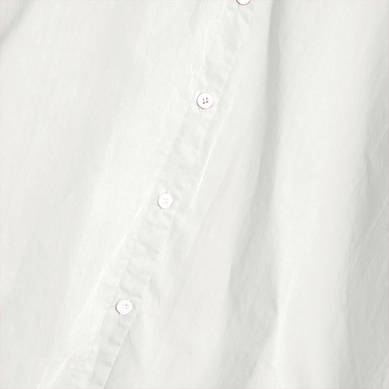 Breathable Cotton Linen Notched Collar Meditation Shirt