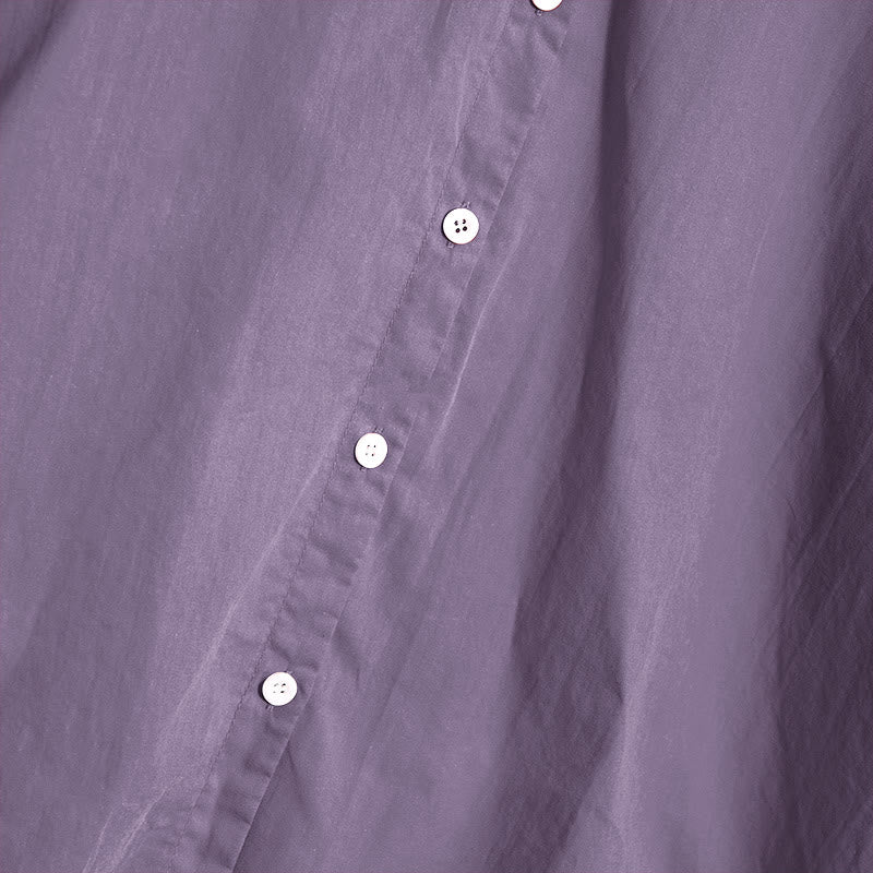 Breathable Cotton Linen Notched Collar Meditation Shirt