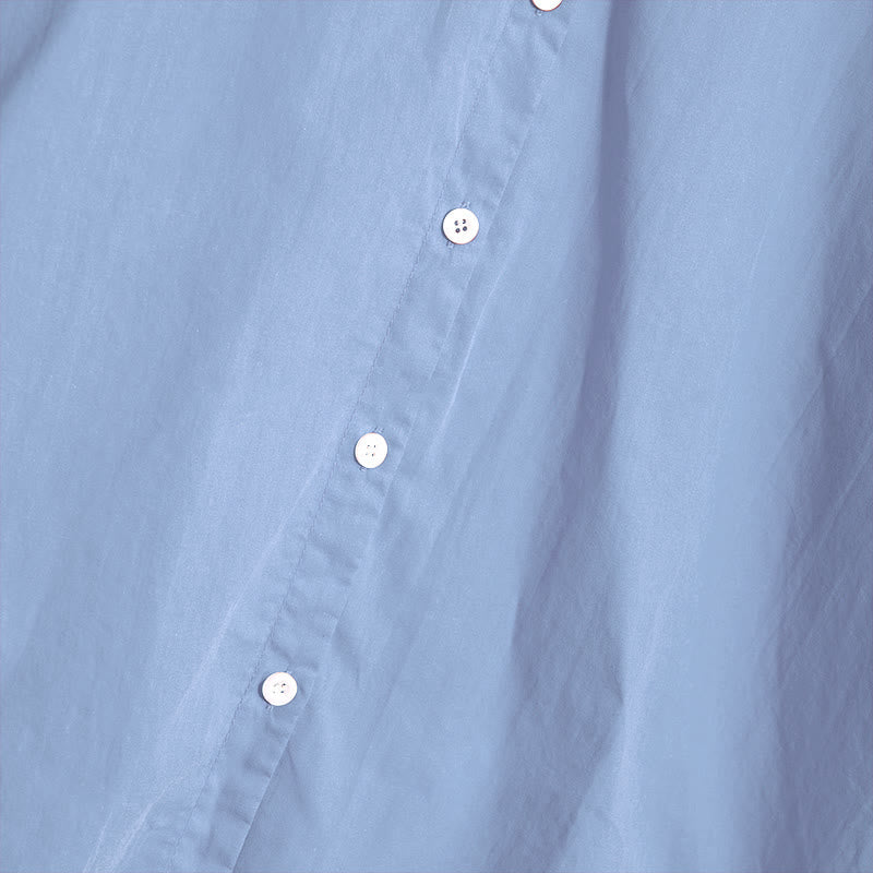 Breathable Cotton Linen Notched Collar Meditation Shirt