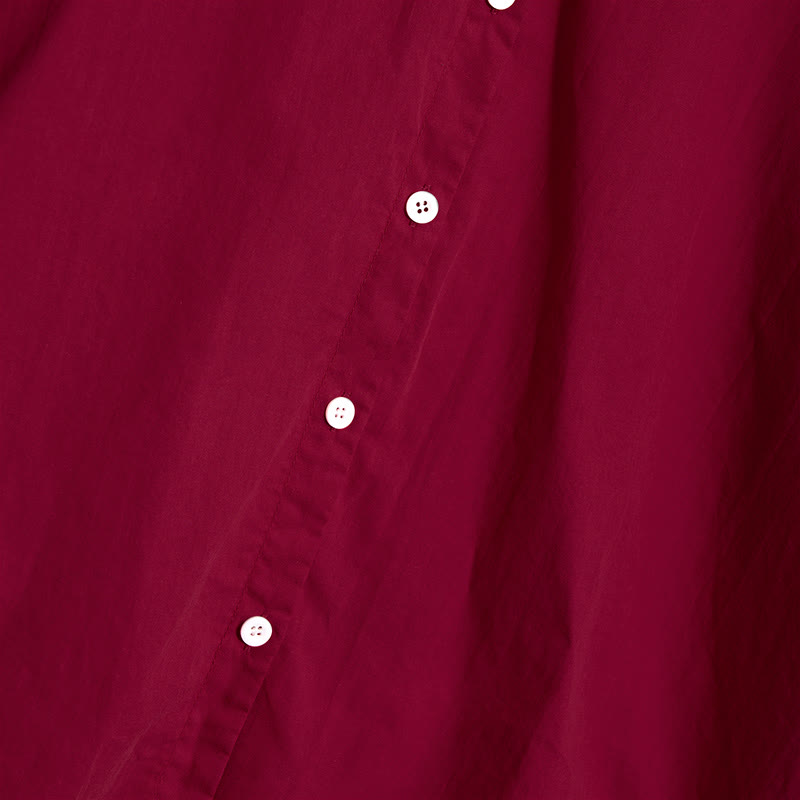 Breathable Cotton Linen Notched Collar Meditation Shirt