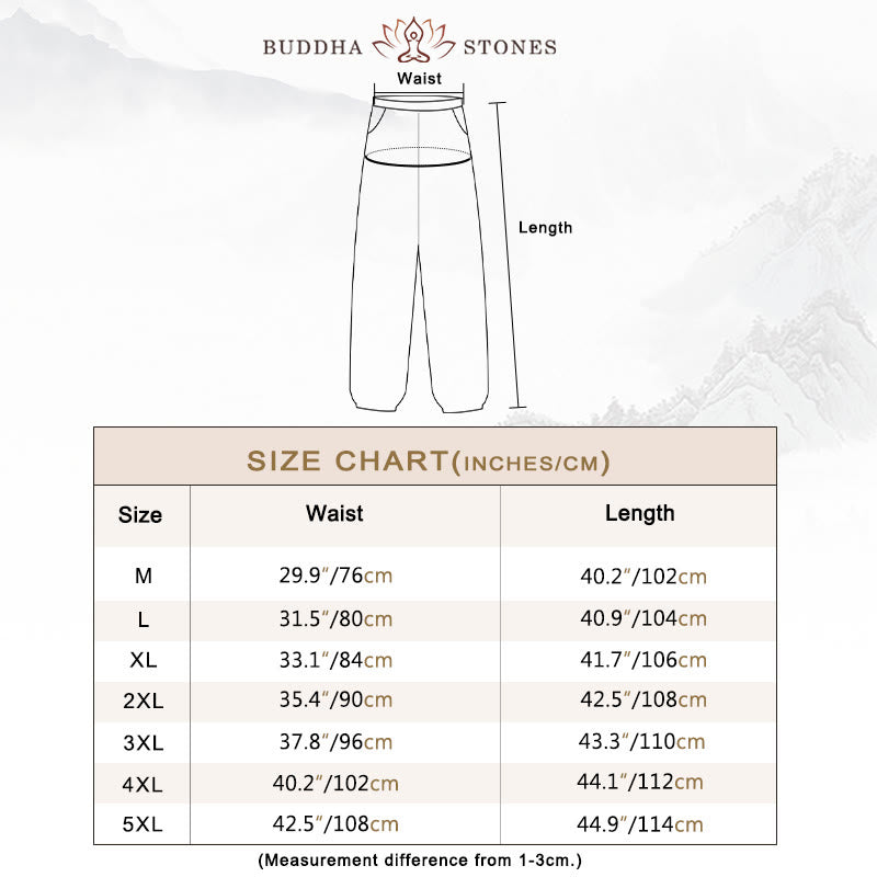 Solid Color Drawstring Cotton Men's Pants With Pockets