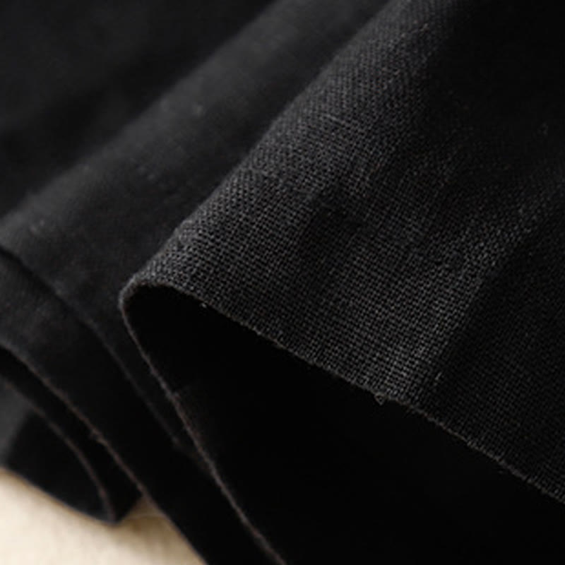 Summer Casual Buttons Plain Cotton Women's Shorts With Pockets