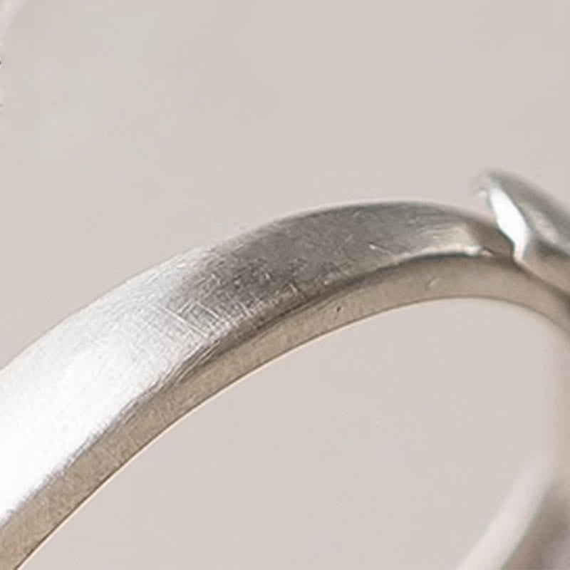 Natural Silver Sheen Obsidian 925 Sterling Silver Adjustable Statement Ring