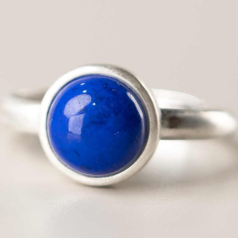 Natural Lapis Lazuli and Turquoise 925 Sterling Silver Adjustable Balance Ring