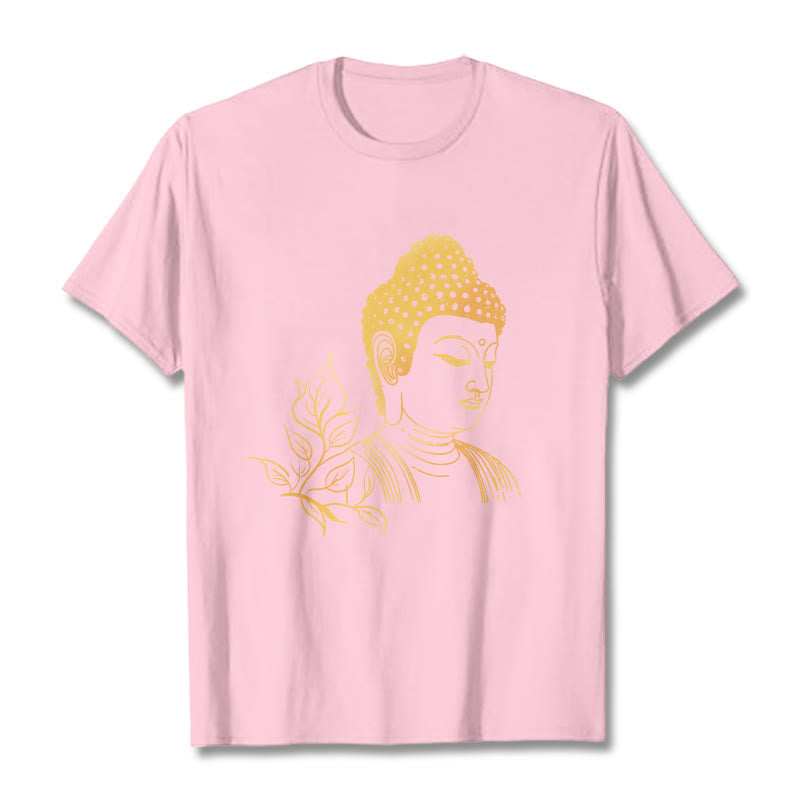 Cotton Golden Leaf Mindful Meditation Unisex Tee