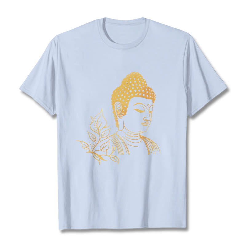 Cotton Golden Leaf Mindful Meditation Unisex Tee