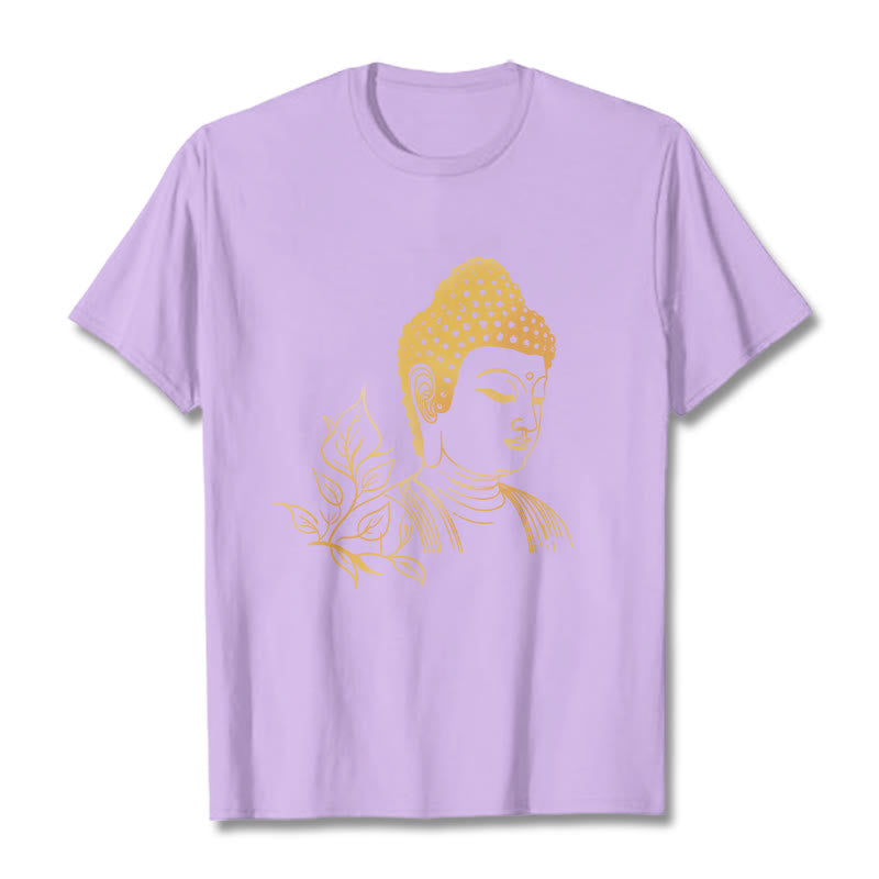 Cotton Golden Leaf Mindful Meditation Unisex Tee