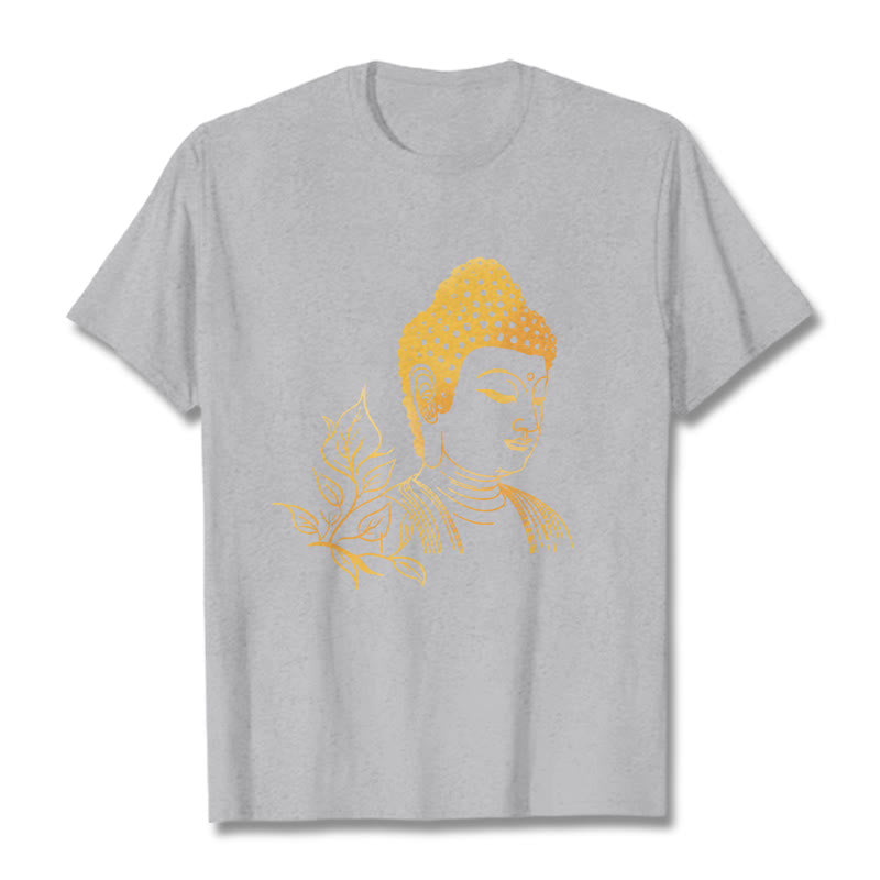 Cotton Golden Leaf Mindful Meditation Unisex Tee