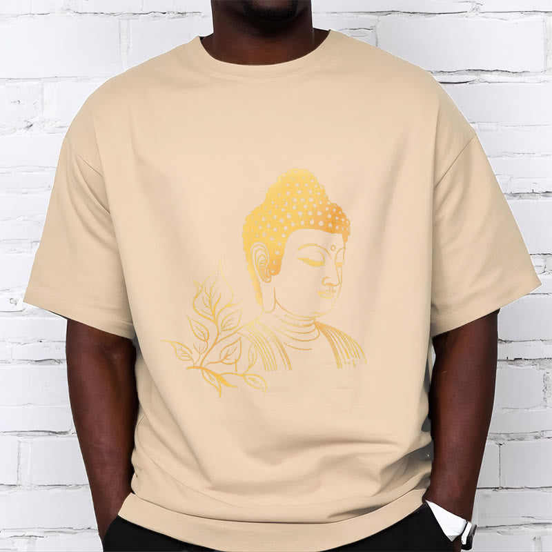 Cotton Golden Leaf Mindful Meditation Unisex Tee