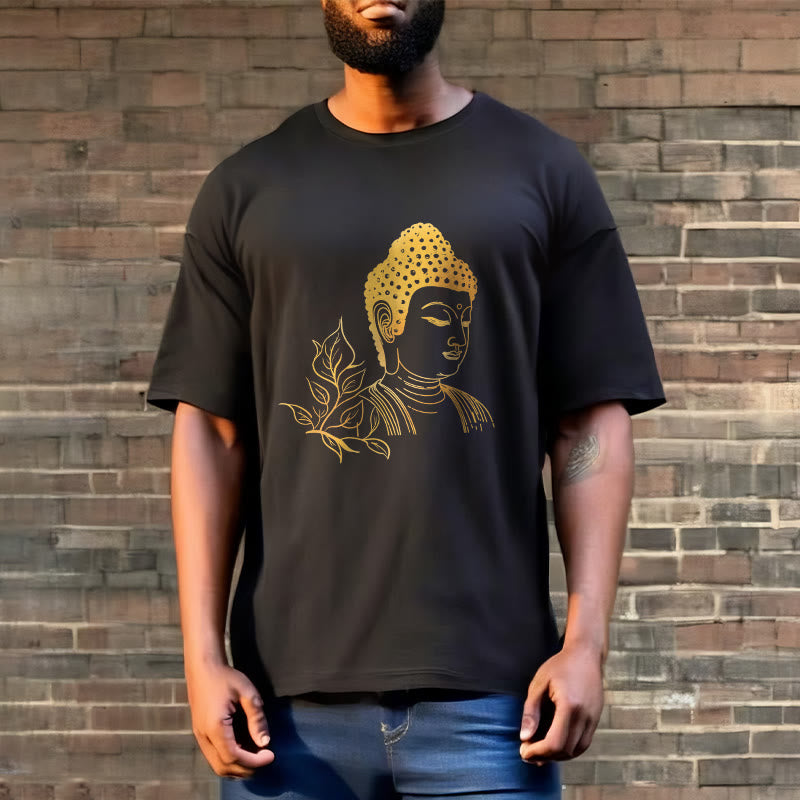 Cotton Golden Leaf Mindful Meditation Unisex Tee