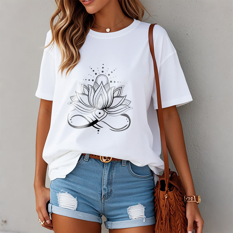 Pure Cotton Lotus Sun Mindful Meditation Tee
