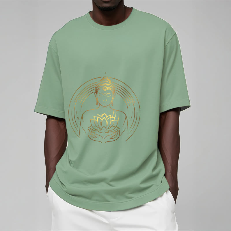 Tactile Cotton Unisex Lotus Graphic Meditation Tee