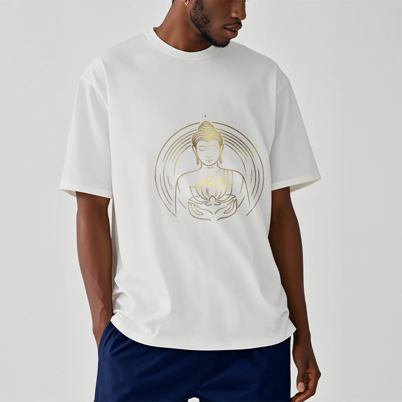 Tactile Cotton Unisex Lotus Graphic Meditation Tee