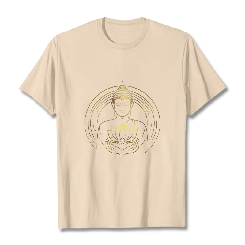 Tactile Cotton Unisex Lotus Graphic Meditation Tee