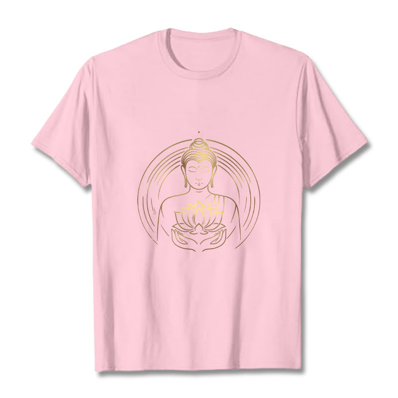 Tactile Cotton Unisex Lotus Graphic Meditation Tee