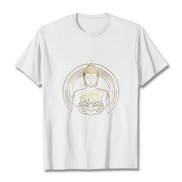 Tactile Cotton Unisex Lotus Graphic Meditation Tee