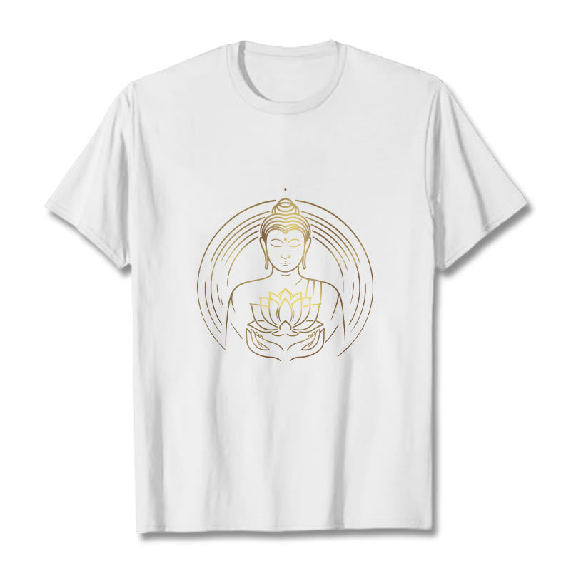 Tactile Cotton Unisex Lotus Graphic Meditation Tee