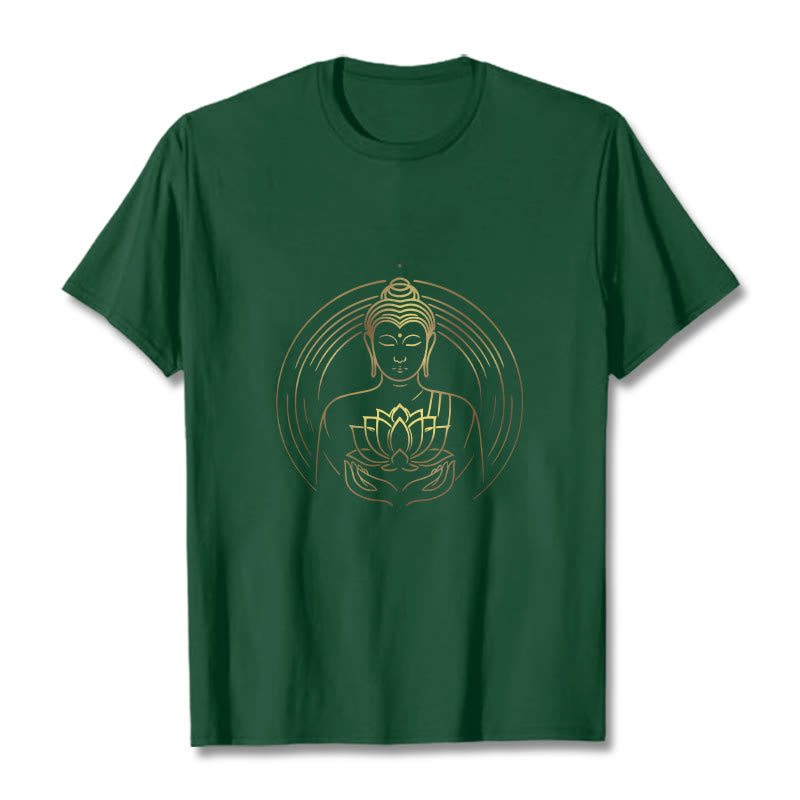 Tactile Cotton Unisex Lotus Graphic Meditation Tee
