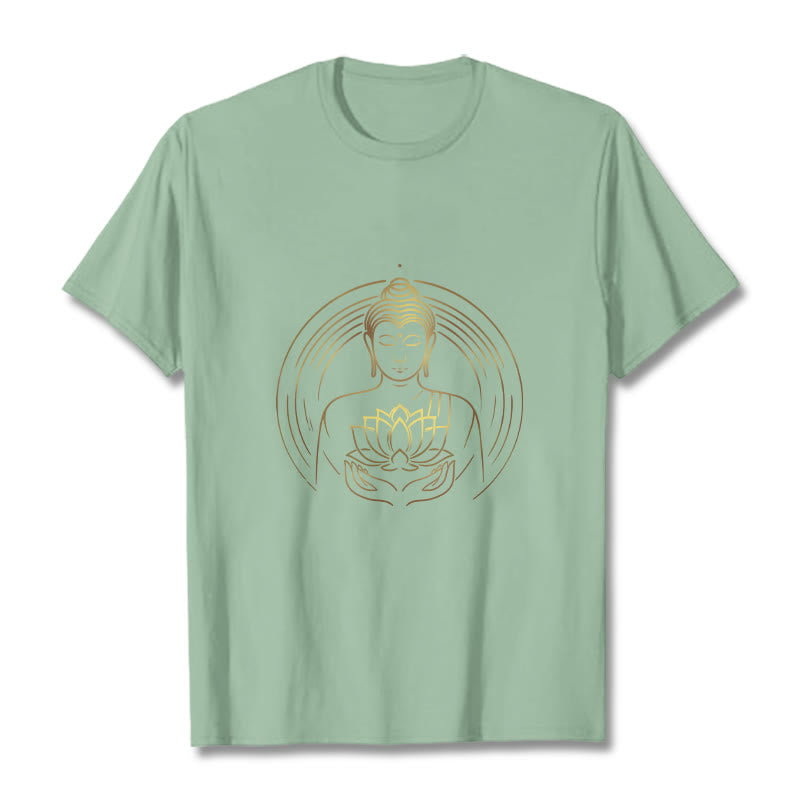Tactile Cotton Unisex Lotus Graphic Meditation Tee
