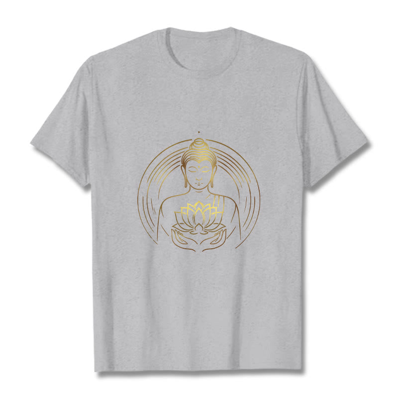 Tactile Cotton Unisex Lotus Graphic Meditation Tee