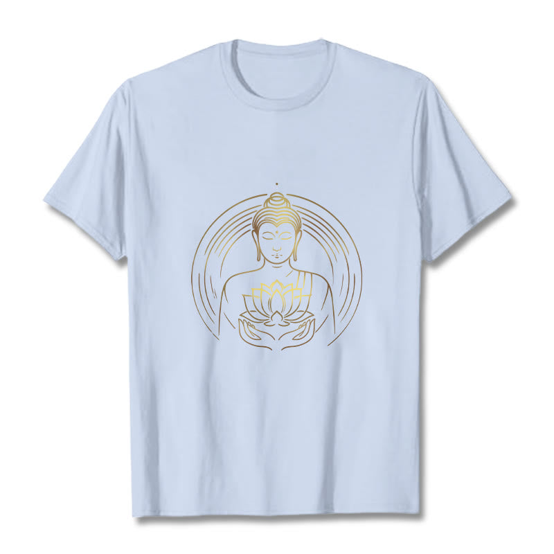 Tactile Cotton Unisex Lotus Graphic Meditation Tee