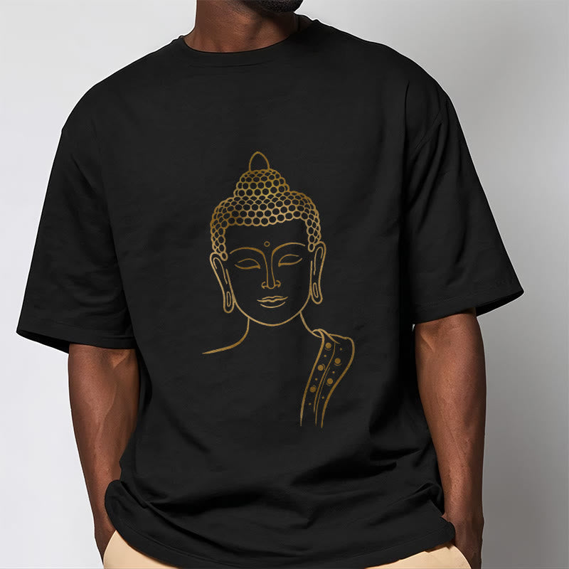 Tactile Cotton Meditating Buddha Mindful Graphic Tee