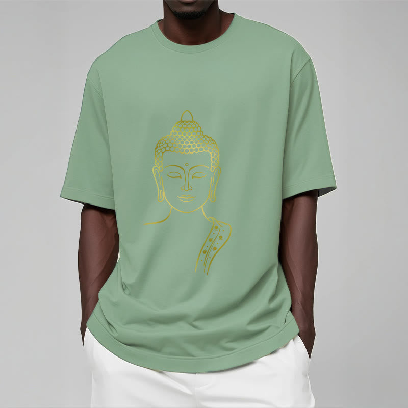 Tactile Cotton Meditating Buddha Mindful Graphic Tee