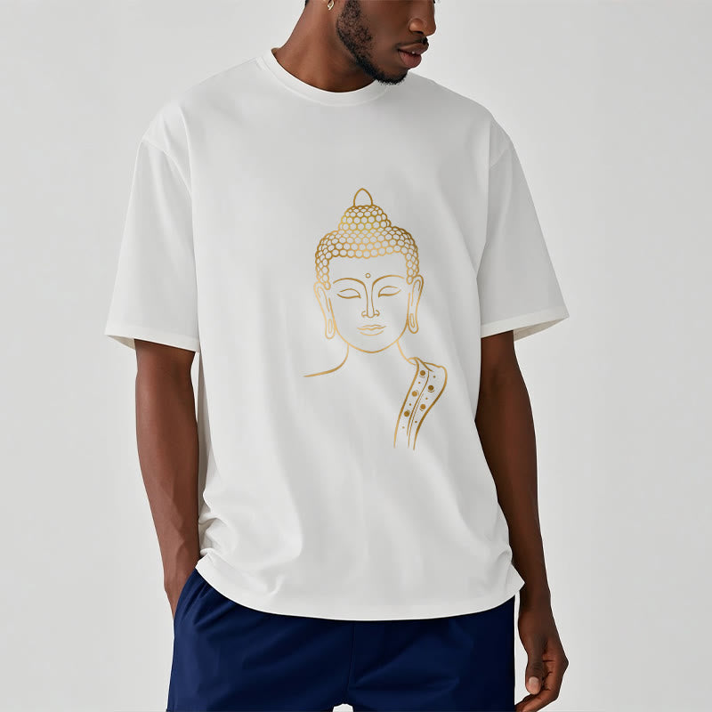 Tactile Cotton Meditating Buddha Mindful Graphic Tee