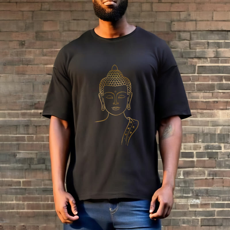 Tactile Cotton Meditating Buddha Mindful Graphic Tee