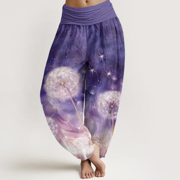 Breathable Cotton Celestial Dandelion Mindful Harem Pants