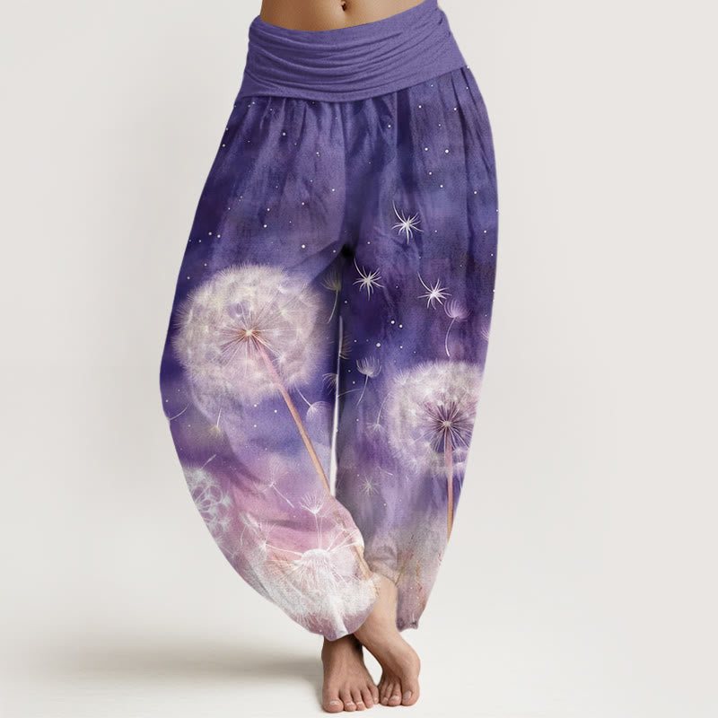 Breathable Cotton Celestial Dandelion Mindful Harem Pants