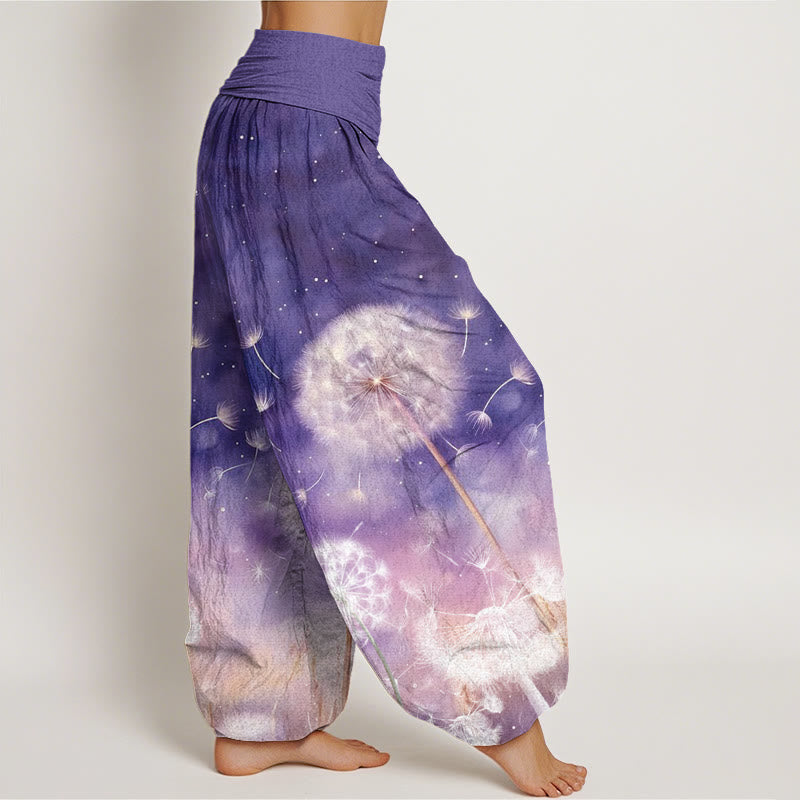 Breathable Cotton Celestial Dandelion Mindful Harem Pants