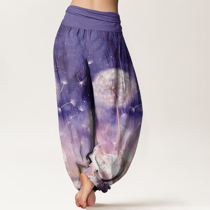 Breathable Cotton Celestial Dandelion Mindful Harem Pants
