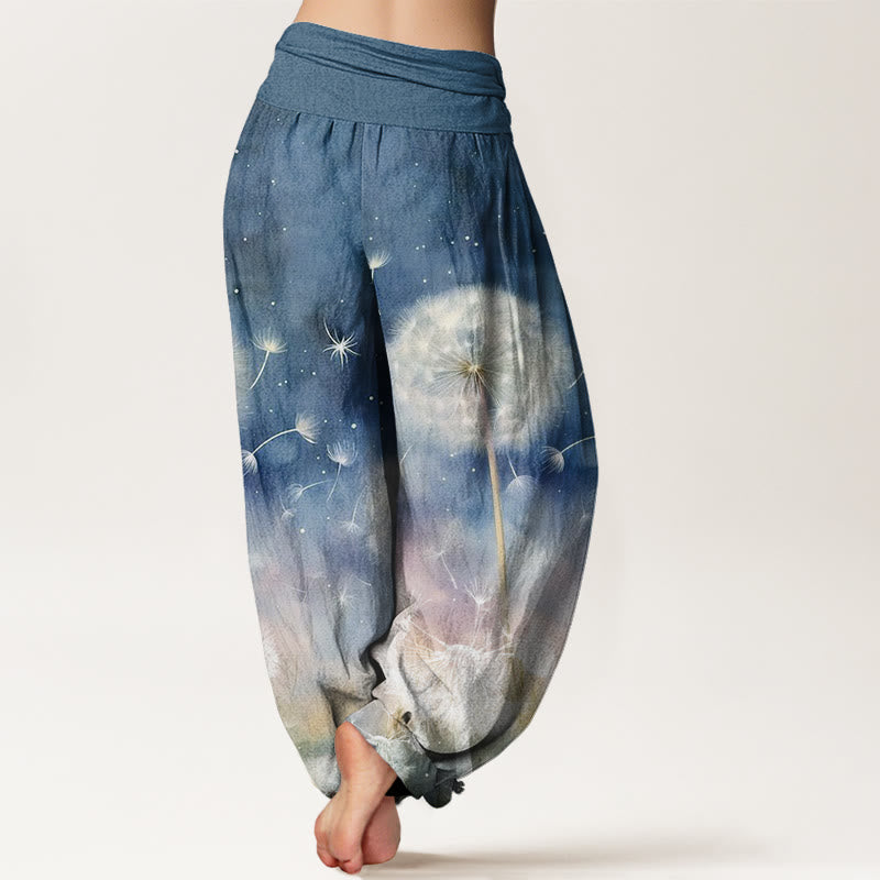 Breathable Cotton Celestial Dandelion Mindful Harem Pants