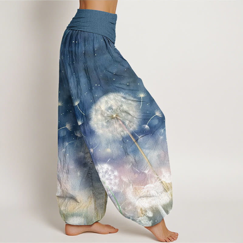 Breathable Cotton Celestial Dandelion Mindful Harem Pants
