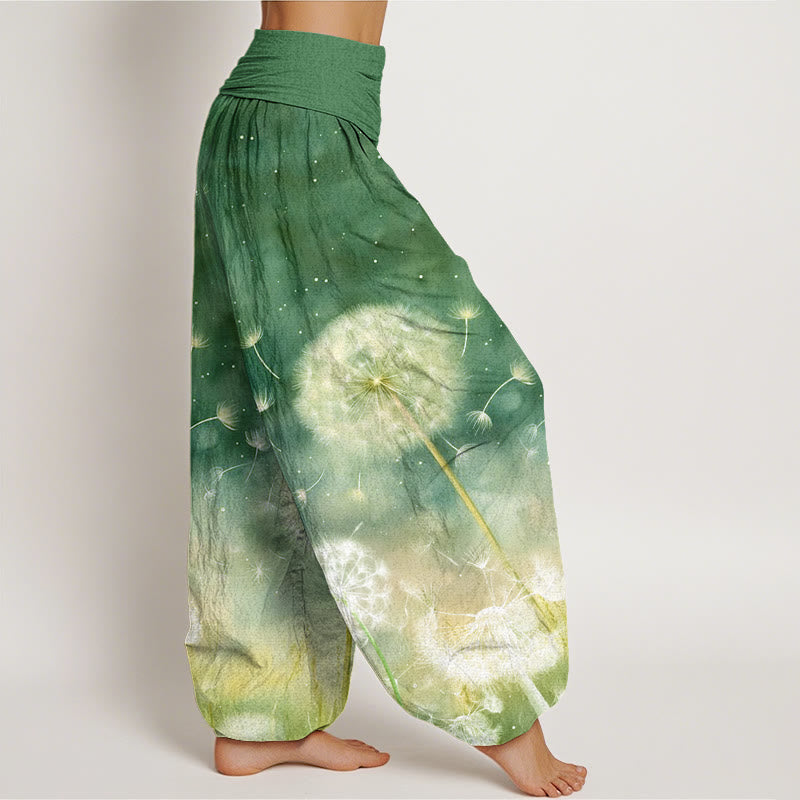 Breathable Cotton Celestial Dandelion Mindful Harem Pants