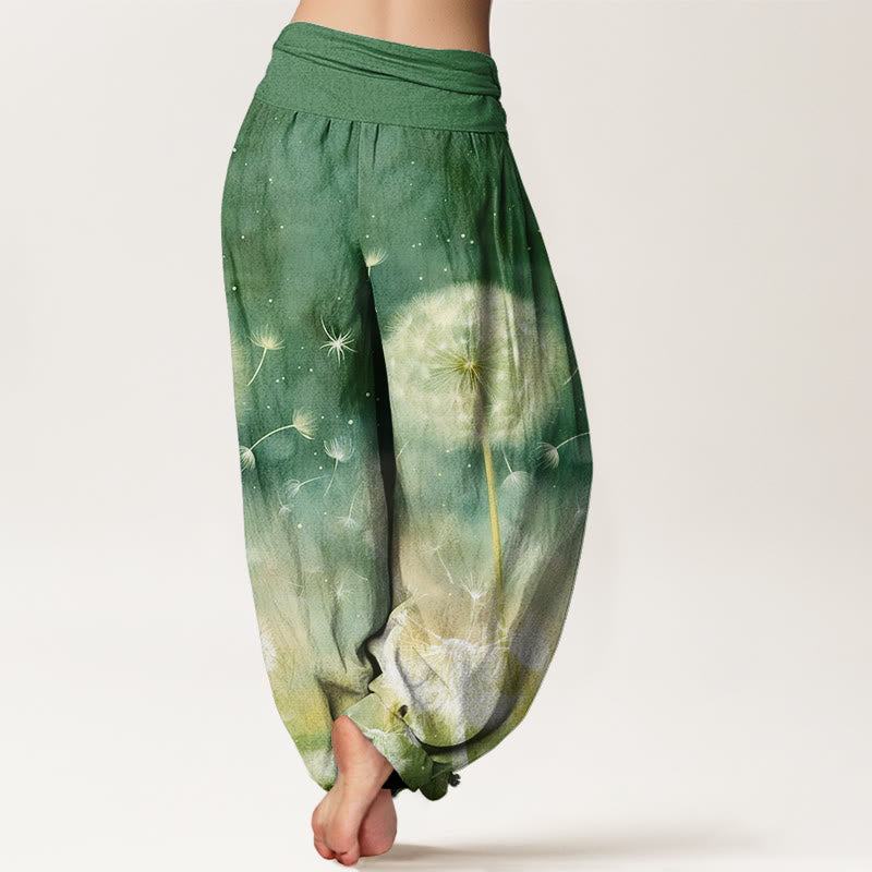 Breathable Cotton Celestial Dandelion Mindful Harem Pants