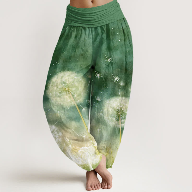 Breathable Cotton Celestial Dandelion Mindful Harem Pants