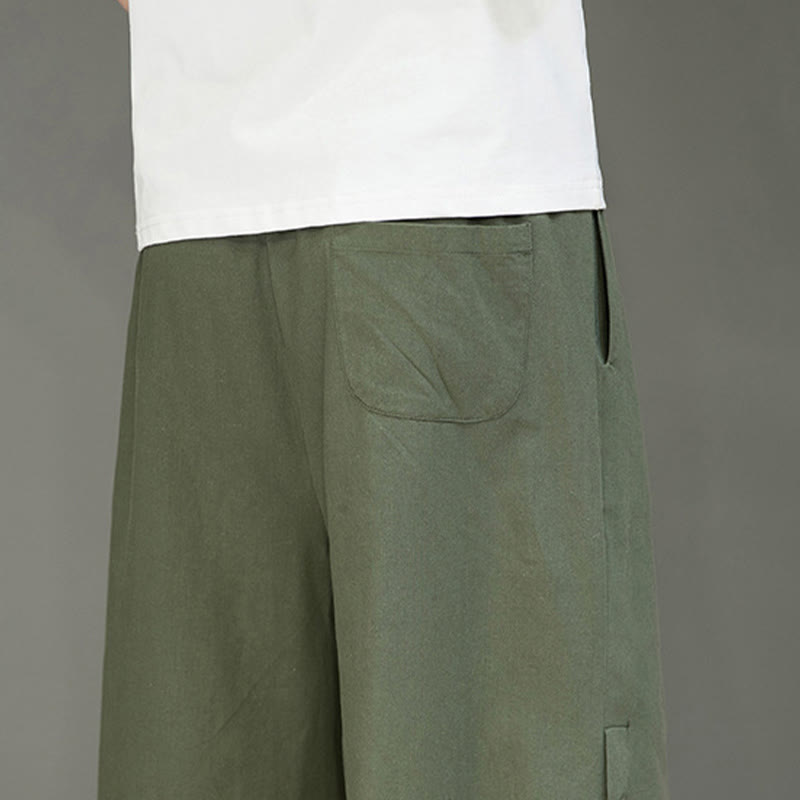 Breathable Cotton Blend Cropped Carrot Cut Mindful Meditation Pants