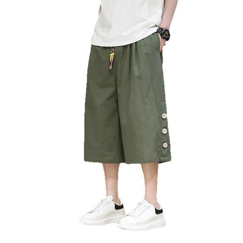 Breathable Cotton Blend Cropped Carrot Cut Mindful Meditation Pants