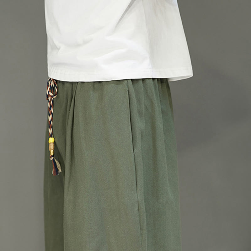 Breathable Cotton Blend Cropped Carrot Cut Mindful Meditation Pants
