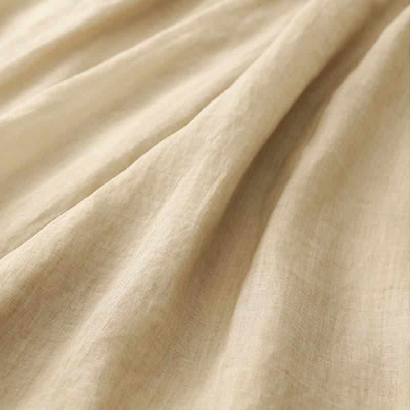 Commute Solid Color Lace Embroidery Design Cotton Women's Wide Leg Cropped Pants With Pockets