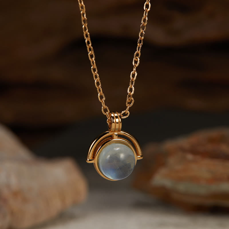 Red Agate Tiger Eye Aquamarine Moonstone 925 Sterling Silver Confidence Necklace Pendant