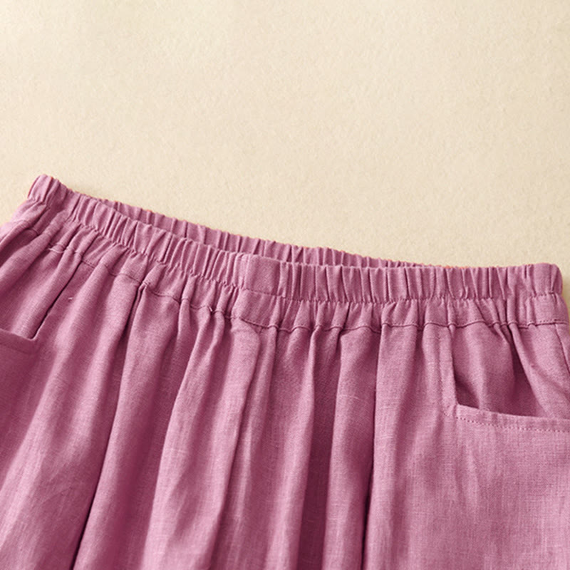 Breathable Cotton Tapered Ankle-Length Meditation Pants