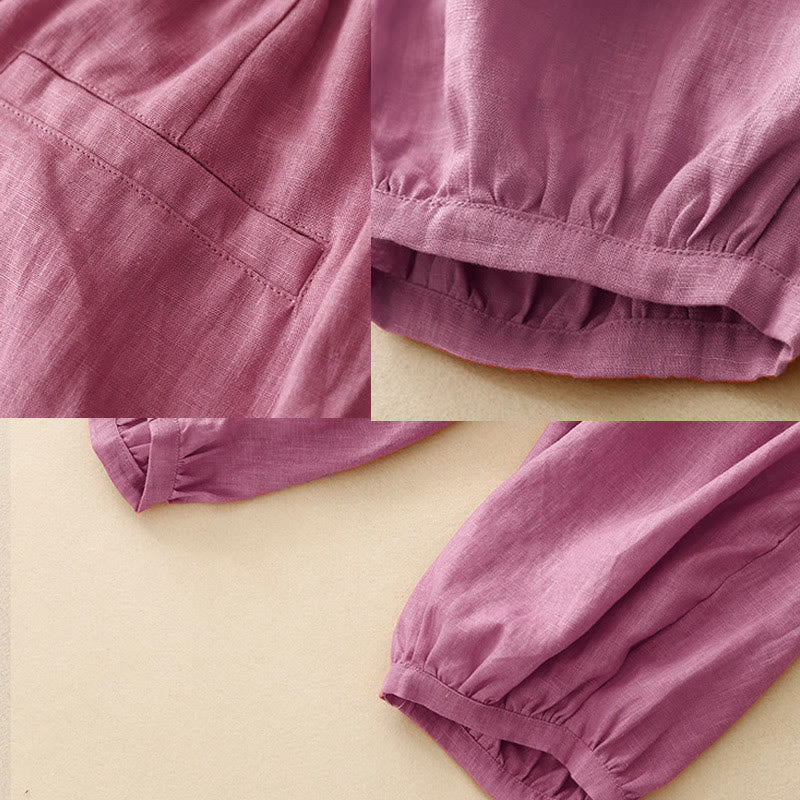 Breathable Cotton Tapered Ankle-Length Meditation Pants