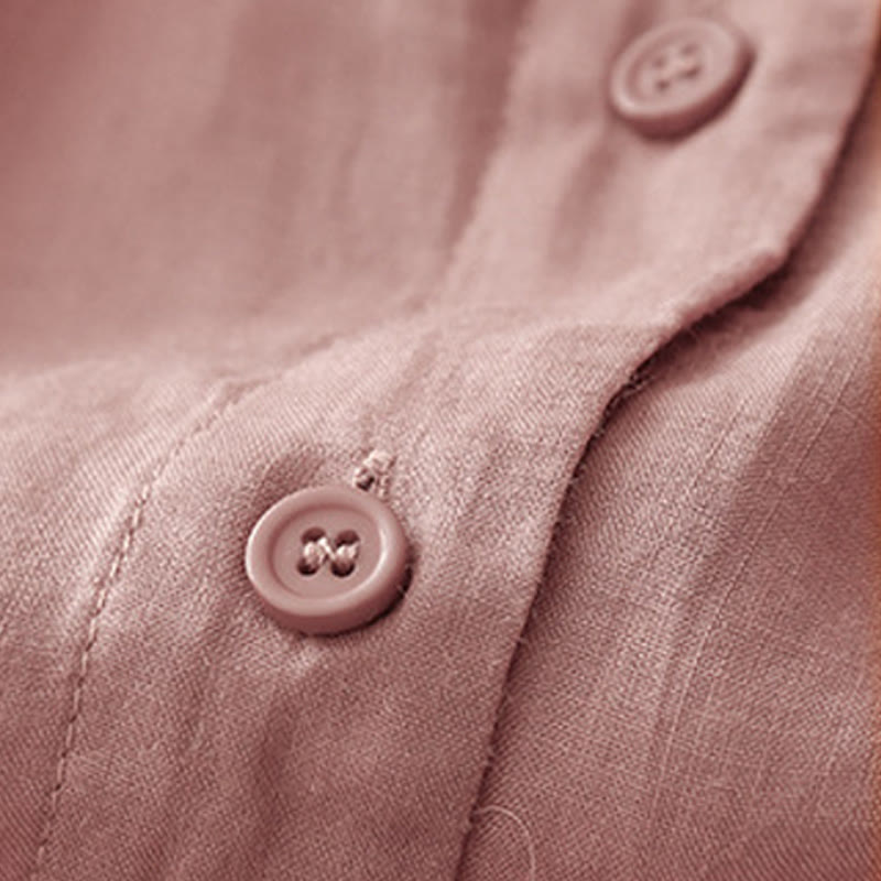 Tactile Cotton Viscose Three-Quarter Sleeve Meditation Shirt