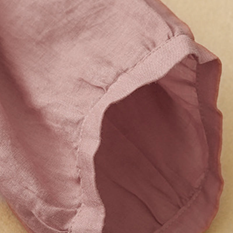 Tactile Cotton Viscose Three-Quarter Sleeve Meditation Shirt