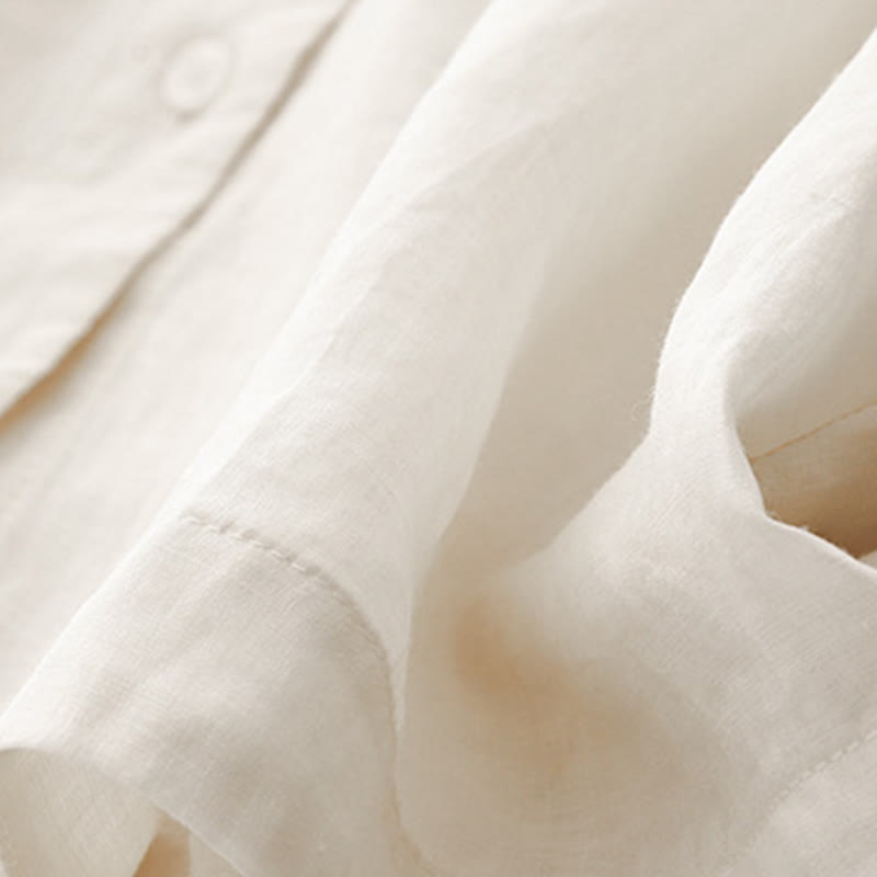 Tactile Cotton Viscose Three-Quarter Sleeve Meditation Shirt